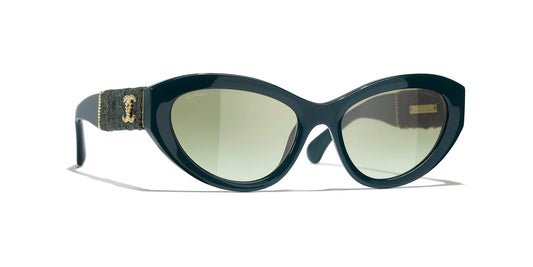 משקפי שמש של שאנל ירוק ונדום-ירוק | CHANEL Cat Eye Sunglasses CH5513 Green Vandome-Green