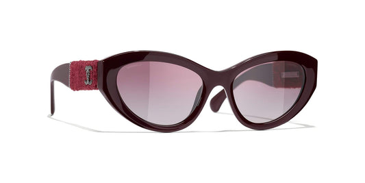 משקפי שמש של שאנל אדום ונדום-בורגונדי | CHANEL Cat Eye Sunglasses CH5513 Red Vandome-Burgundy