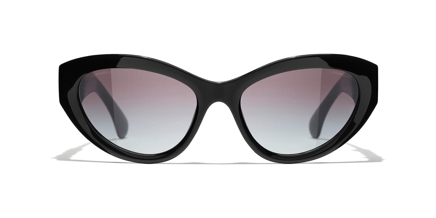 משקפי שמש של שאנל שחור-אפור | CHANEL Cat Eye Sunglasses CH5513 Black-Grey