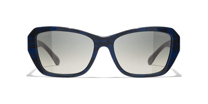 Chanel Butterfly Sunglasses CH5516 Blue Tweed-Grey