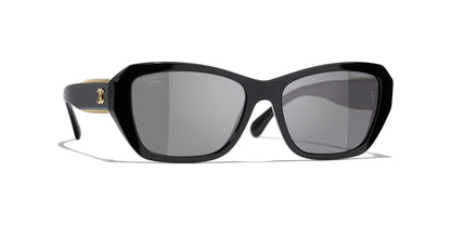 משקפי שמש של שאנל שחורים | CHANEL Butterfly Sunglasses CH5516 Black
