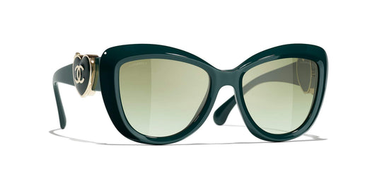 משקפי שמש של שאנל ירוקים | CHANEL Butterfly Sunglasses CH5517 Green