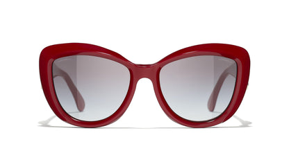 משקפי שמש של שאנל אדום-אפור | CHANEL Butterfly glasses CH5517 Red-Grey