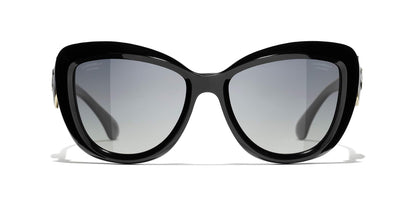 משקפי שמש של שאנל שחור-אפור | CHANEL Butterfly Sunglasses CH5517 Black-Grey
