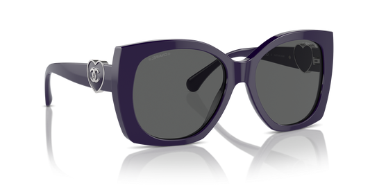 משקפי שמש של שאנל סגול-אפור | CHANEL Square glasses CH5519 Purple-Grey