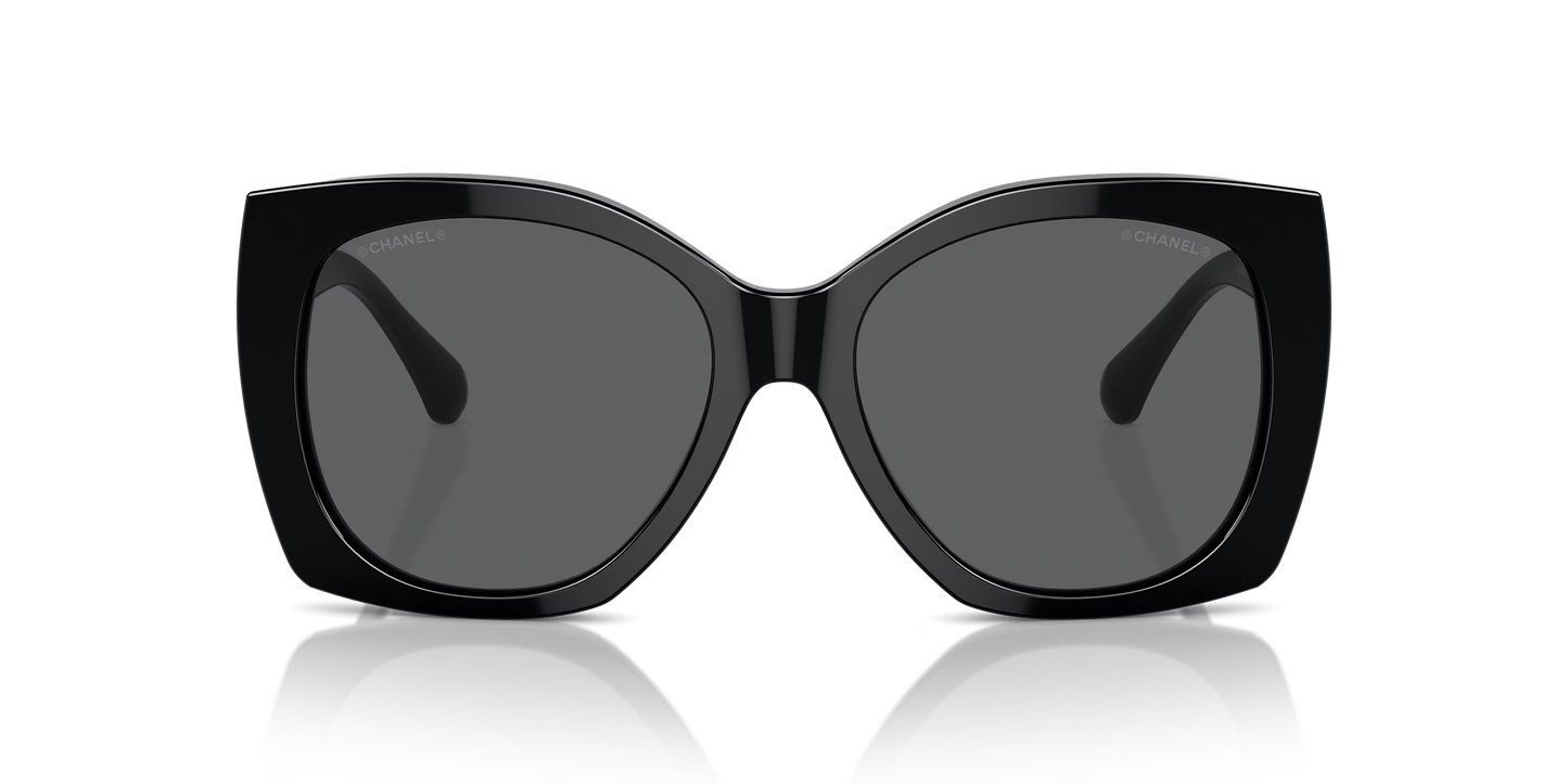משקפי שמש של שאנל שחור-אפור | CHANEL Square glasses CH5519 Black-Grey
