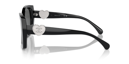 משקפי שמש של שאנל שחור-אפור | CHANEL Square glasses CH5519 Black-Grey