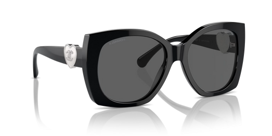 משקפי שמש של שאנל שחור-אפור | CHANEL Square glasses CH5519 Black-Grey