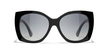 משקפי שמש של שאנל שחור-אפור | CHANEL  Square Sunglasses CH5519 Black-Grey