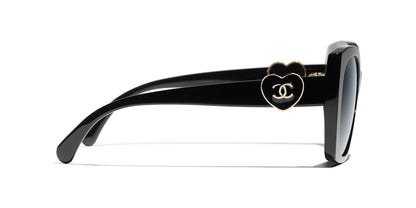 משקפי שמש של שאנל שחור-אפור | CHANEL  Square Sunglasses CH5519 Black-Grey