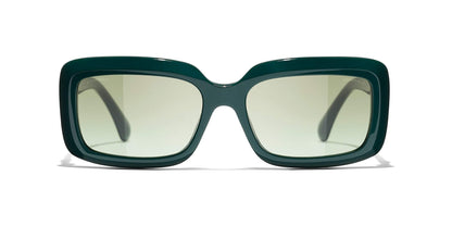 משקפי שמש של שאנל ירוקים | CHANEL Rectangle Sunglasses CH5520 Green