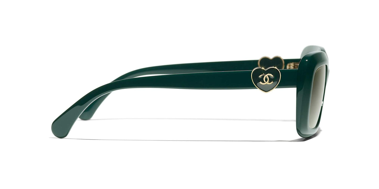 משקפי שמש של שאנל ירוקים | CHANEL Rectangle Sunglasses CH5520 Green