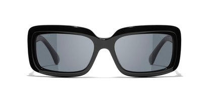 משקפי שמש של שאנל שחור-אפור | CHANEL Rectangle Sunglasses CH5520 Black-Grey