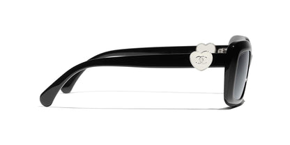 משקפי שמש של שאנל שחור-אפור | CHANEL Rectangle Sunglasses CH5520 Black-Grey