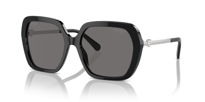 משקפי שמש של שאנל שחור-אפור | CHANEL Square glasses CH5521 Black-Grey
