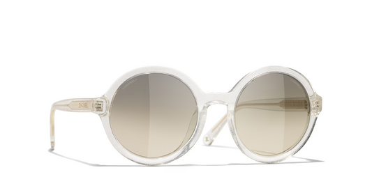 משקפי שמש של שאנל שקוף-אפור | CHANEL Round Sunglasses CH5522U Transparent-Grey