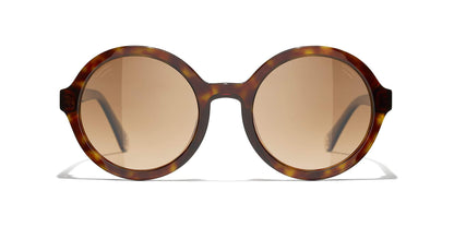 משקפי שמש של שאנל צב כהה-אפור כהה | CHANEL Round Sunglasses CH5522U Dark Tortoise-Dark Grey