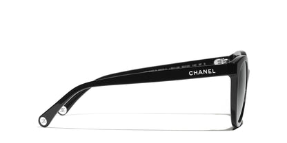 Chanel Black-Grey Sunglasses | CHANEL Pantos CH5523U glasses Black-Grey