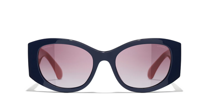 Chanel Blue-Red Sunglasses | CHANEL Oval glasses CH5524 Blue-Red
