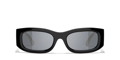 משקפי שמש של שאנל שחור-אפור | CHANEL Rectangular glasses CH5525 Black-Grey