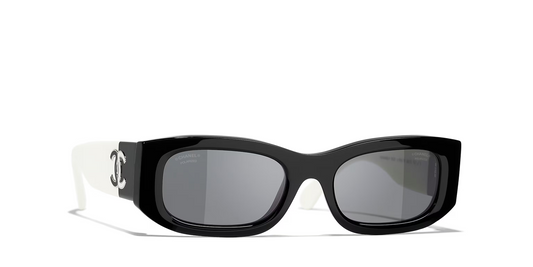 משקפי שמש של שאנל שחור-אפור | CHANEL Rectangular glasses CH5525 Black-Grey
