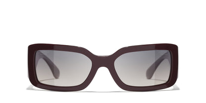 משקפי שמש של שאנל סגול-אפור | CHANEL Rectangular glasses CH5526 Purple-Grey