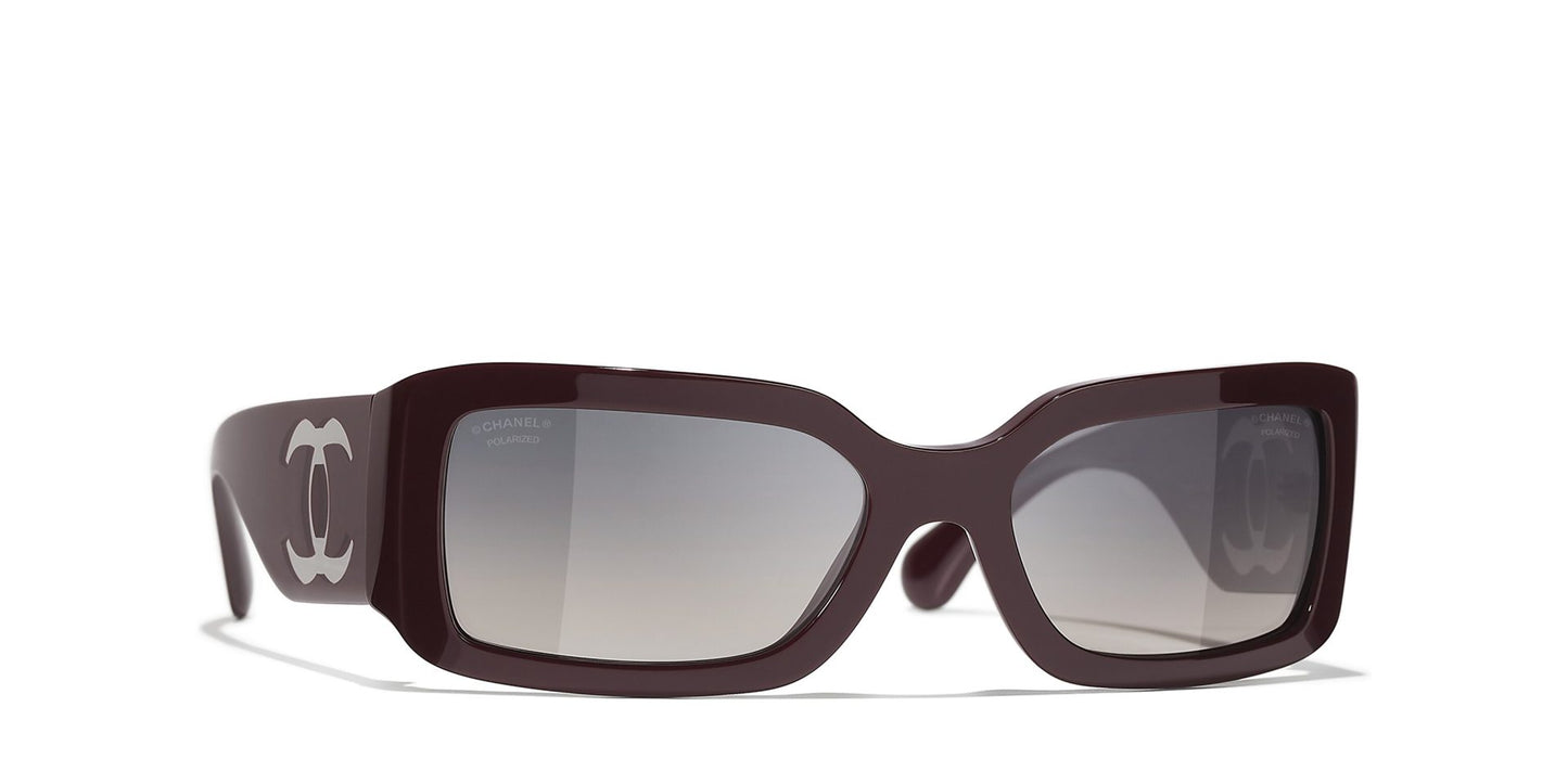 משקפי שמש של שאנל סגול-אפור | CHANEL Rectangular glasses CH5526 Purple-Grey