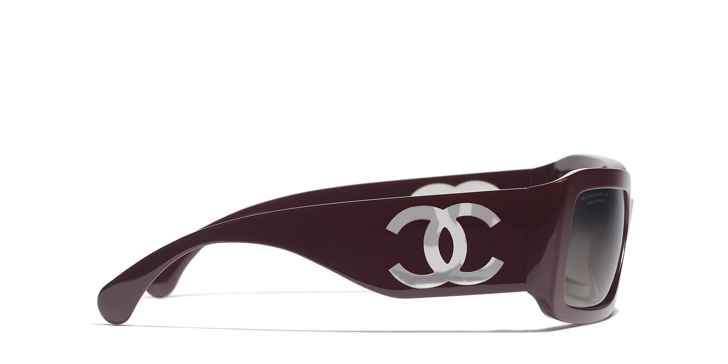 משקפי שמש של שאנל סגול-אפור | CHANEL Rectangular glasses CH5526 Purple-Grey