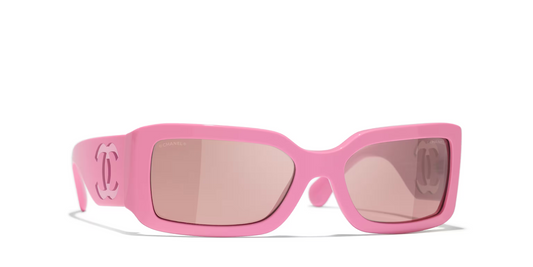 משקפי שמש של שאנל ורוד-ורוד | CHANEL Rectangular glasses CH5526 Pink-Pink
