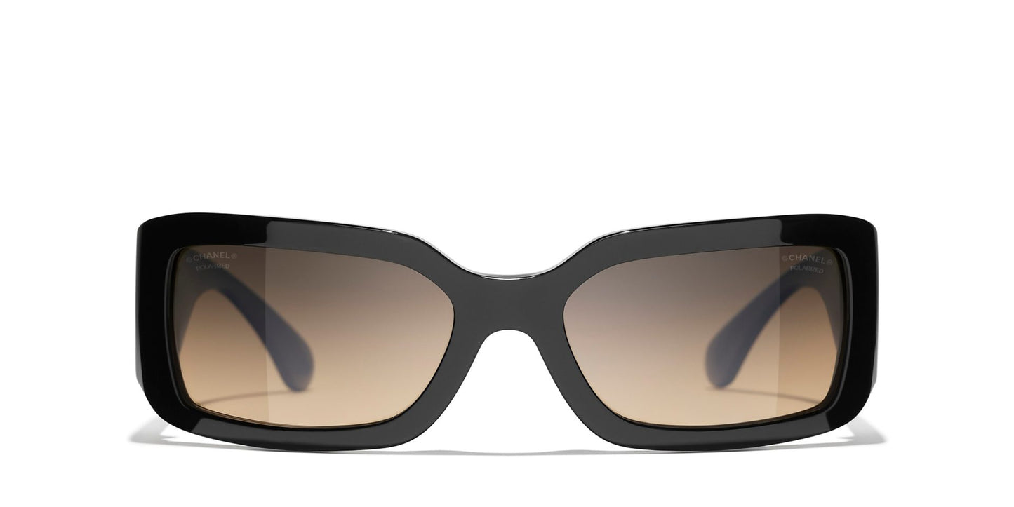 משקפי שמש של שאנל שחור-אפור | CHANEL Rectangular glasses CH5526 Black-Grey