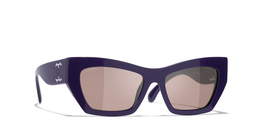 משקפי שמש של שאנל סגול-ורוד | CHANEL Cat eye glasses CH5527 Purple-Pink