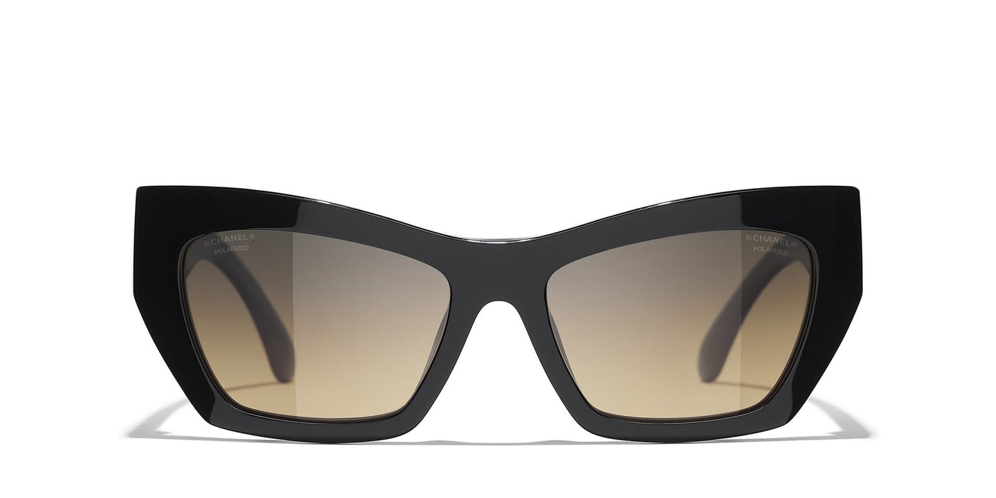 משקפי שמש של שאנל שחור-אפור | CHANEL Cat eye glasses CH5527 Black-Grey