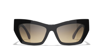 משקפי שמש של שאנל שחור-אפור | CHANEL Cat eye glasses CH5527 Black-Grey
