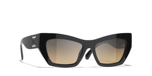 משקפי שמש של שאנל שחור-אפור | CHANEL Cat eye glasses CH5527 Black-Grey