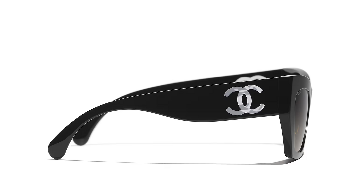 משקפי שמש של שאנל שחור-אפור | CHANEL Cat eye glasses CH5527 Black-Grey