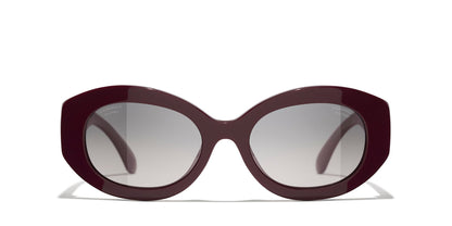 Chanel Oval Sunglasses Purple-Grey | CHANEL Oval glasses CH5528 Purple-Grey