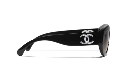 Chanel Sunglasses Black-Grey | CHANEL Oval glasses CH5528 Black-Grey
