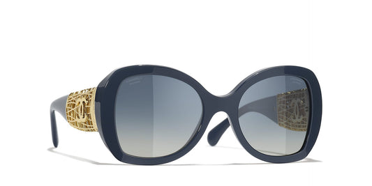 משקפי שמש של שאנל כחול-כחול | CHANEL Butterfly Sunglasses CH5531 Blue-Blue