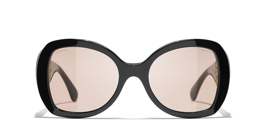 משקפי שמש של שאנל שחור-חום | CHANEL Butterfly Sunglasses CH5531 Black-Brown