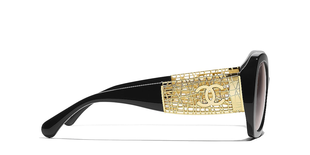 משקפי שמש של שאנל שחור-חום | CHANEL Butterfly Sunglasses CH5531 Black-Brown