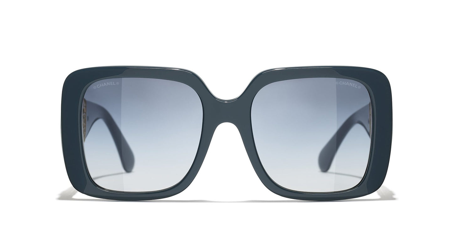 משקפי שמש של שאנל כחול-כחול | CHANEL Square Sunglasses CH5532 Blue-Blue