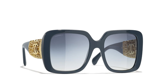 משקפי שמש של שאנל כחול-כחול | CHANEL Square Sunglasses CH5532 Blue-Blue