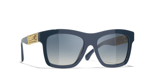 משקפי שמש של שאנל כחול-כחול | CHANEL Square Sunglasses CH5533 Blue-Blue