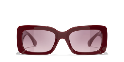 משקפי שמש של שאנל אדום-ורוד | CHANEL Rectangle Sunglasses CH5534 Red-Pink