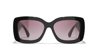 משקפי שמש של שאנל שחור-אדום | CHANEL Square glasses CH5535Q Black-Red