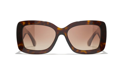 משקפי שמש של שאנל חום-חום | CHANEL Square glasses CH5535Q Brown-Brown