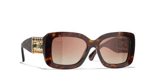 משקפי שמש של שאנל חום-חום | CHANEL Square glasses CH5535Q Brown-Brown