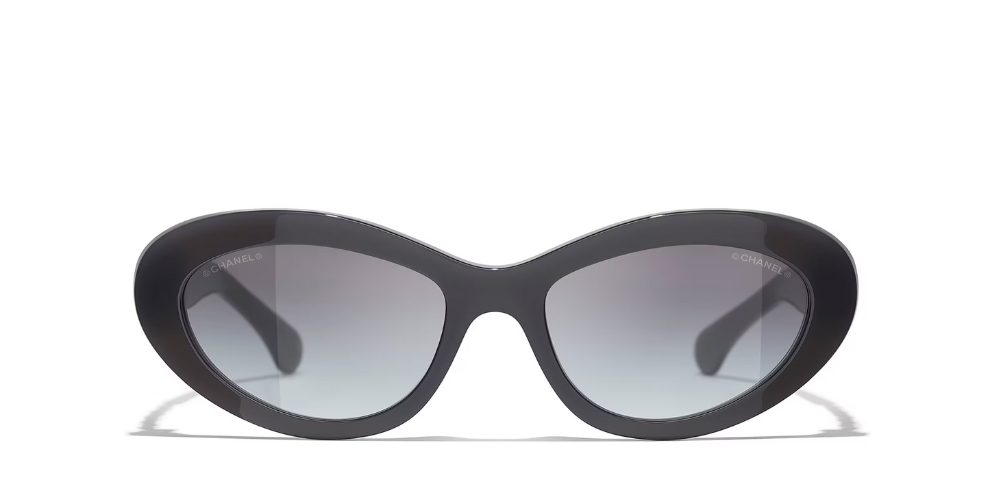 משקפי שמש של שאנל אפור-אפור | CHANEL Cat Eye Glasses CH5538Q Grey-Grey