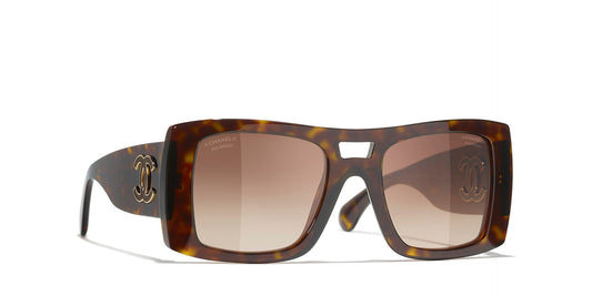 משקפי שמש של שאנל חום-חום | CHANEL Square glasses CH5539 Brown-Brown