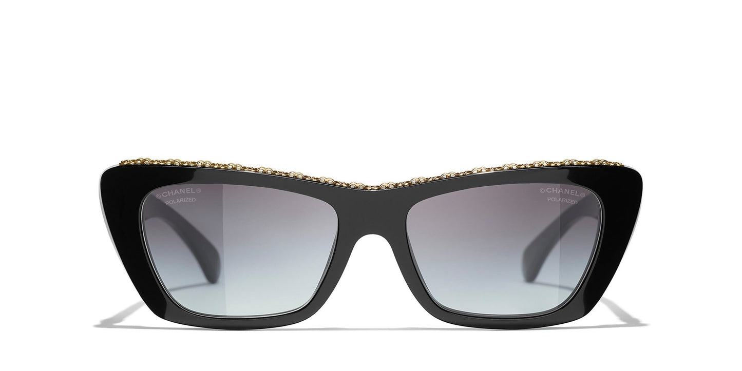 משקפי שמש של שאנל שחור-אפור | CHANEL Butterfly glasses CH5540 Black-Grey